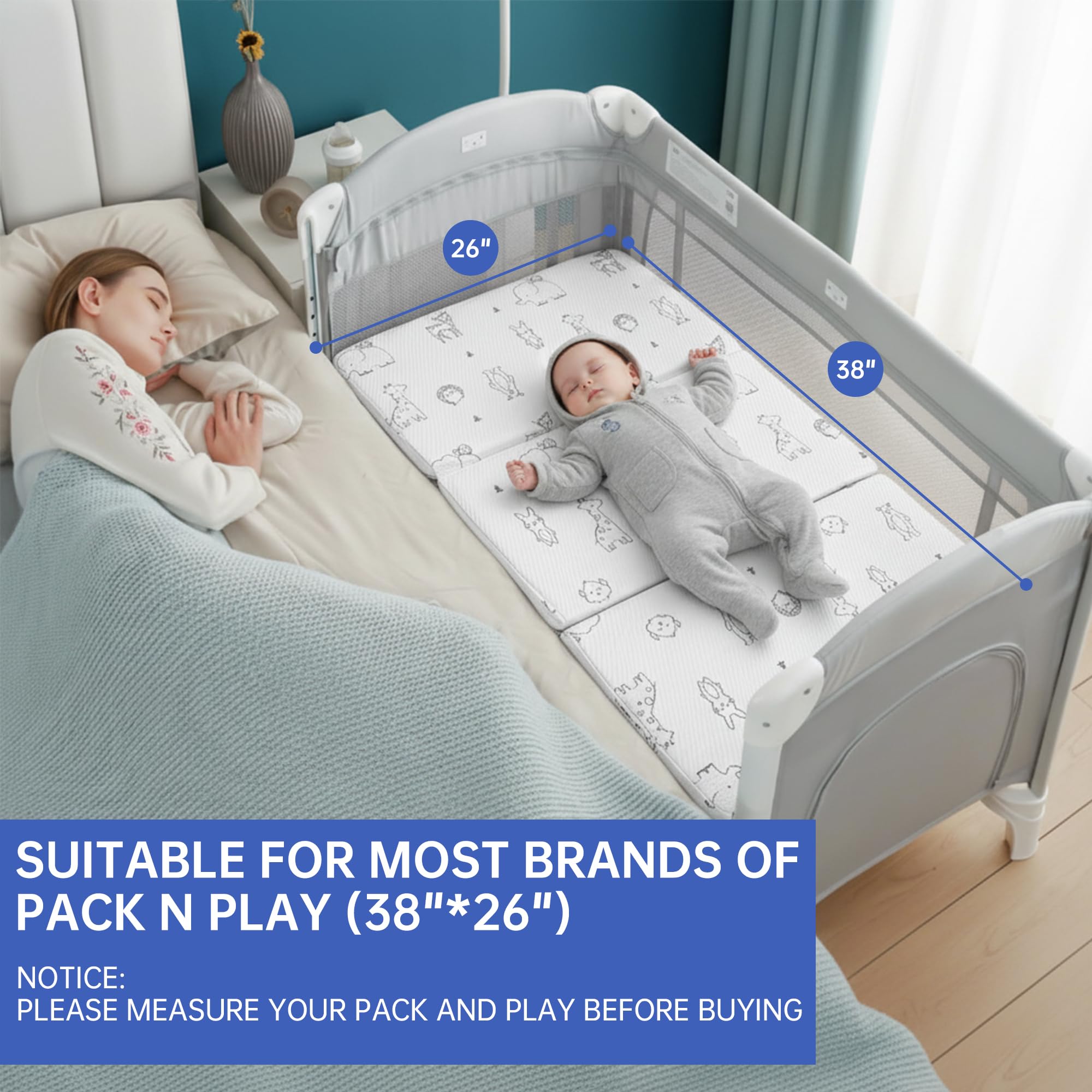 Cocellona dual-sided mattress supports babies and toddlers.