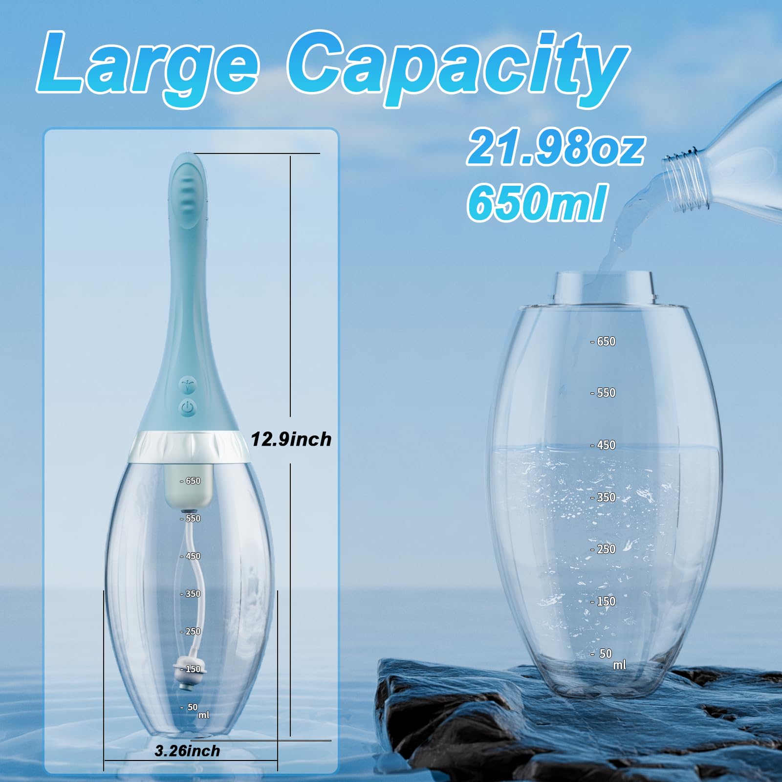 Cocenissy IPX6 waterproof design protects against splashes during cleaning