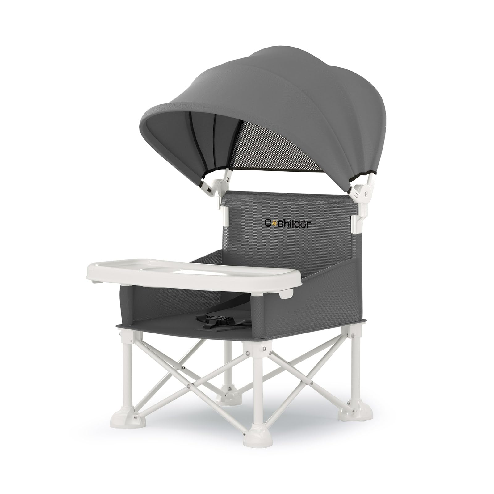 Cochildor 4-in-1 portable baby chair with tray for easy meals