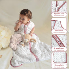 Coco Cuddle sleep sack chin guard protecting delicate skin during movement.