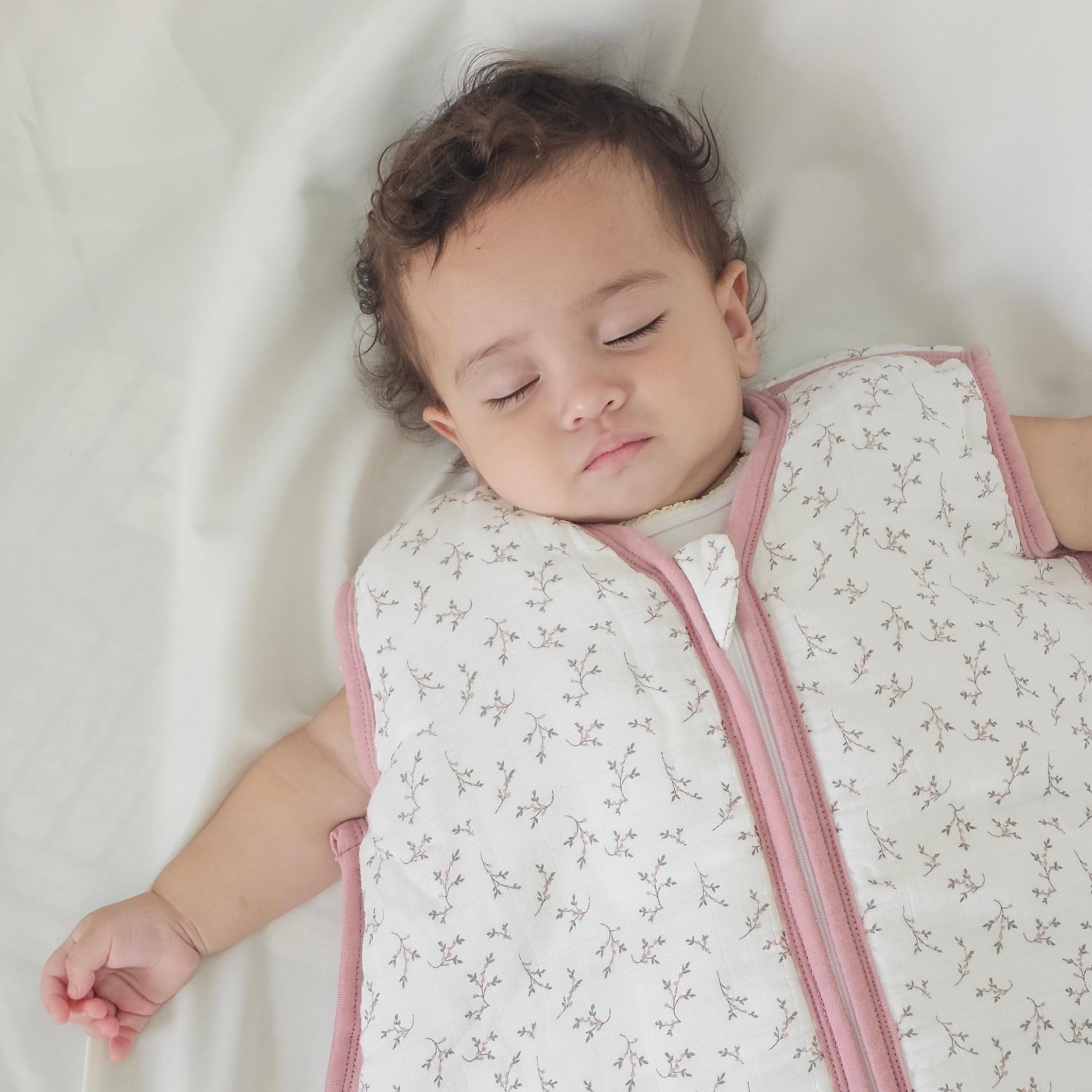 Coco Cuddle sleep sack with two-way zipper for easy diaper changes.