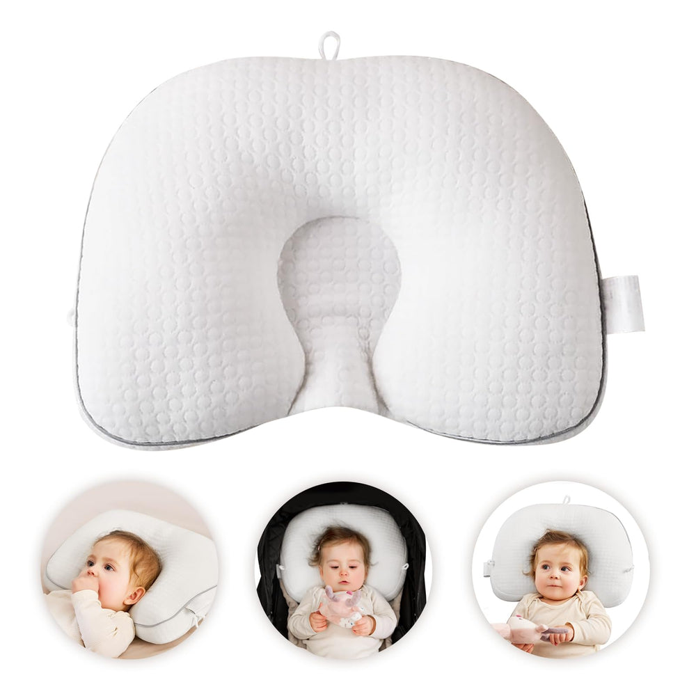 Cococu baby head pillow with upgraded ergonomic contour for car seat comfort.