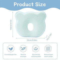 Cococu head-support pillow fits crib and car seat for newborn comfort