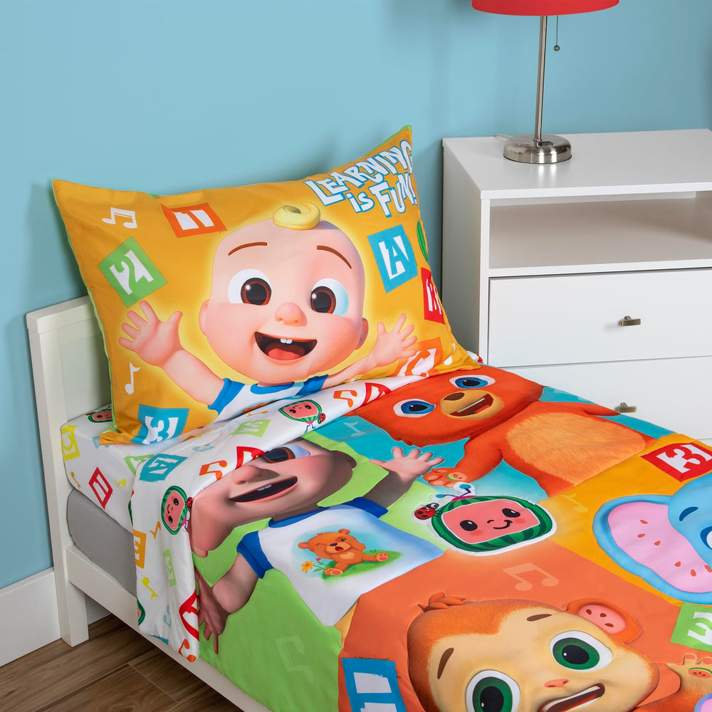 CoComelon Learning is Fun colorful pattern complements any nursery decor