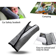 COFFLED gray shoulder pad for car safety prevents strap digging into skin.