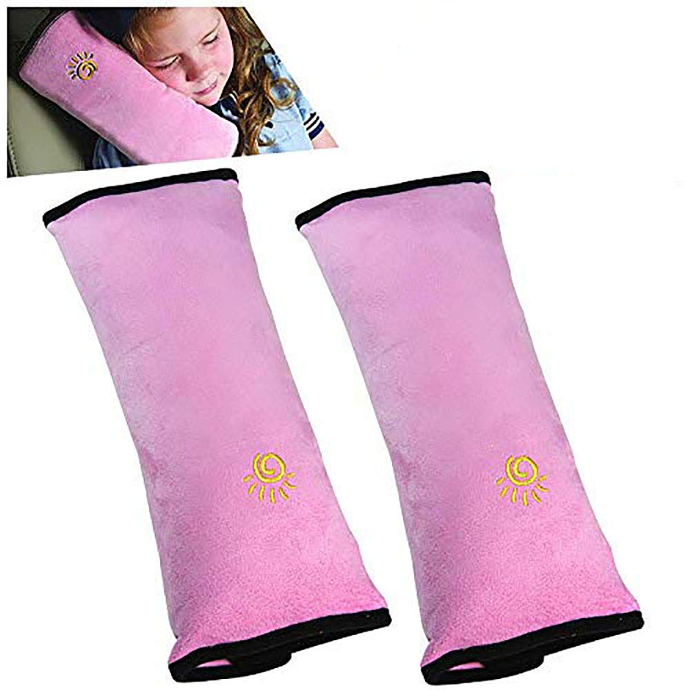 COFFLED kids seatbelt pillow set provides cozy neck support during car trips.