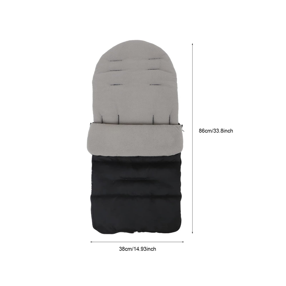 COHEALI gray stroller footmuff shows durable oxford fabric and cozy inner lining.