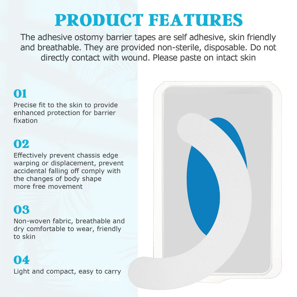 COHEALI stoma tape size 14 by 8 cm for versatile fit.