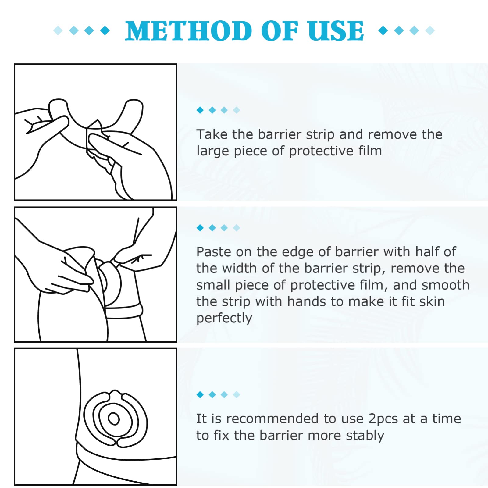 COHEALI stoma tape 20 tapes per box for bulk care.