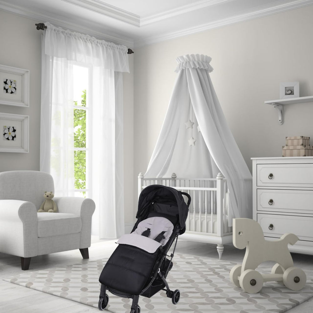 COHEALI footmuff with universal fit attaches to most strollers for quick, secure use.