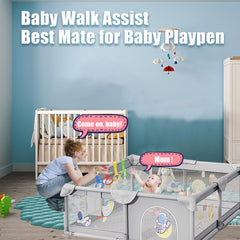 COHEXA pull up ring attached to crib bar for secure, easy grasping.