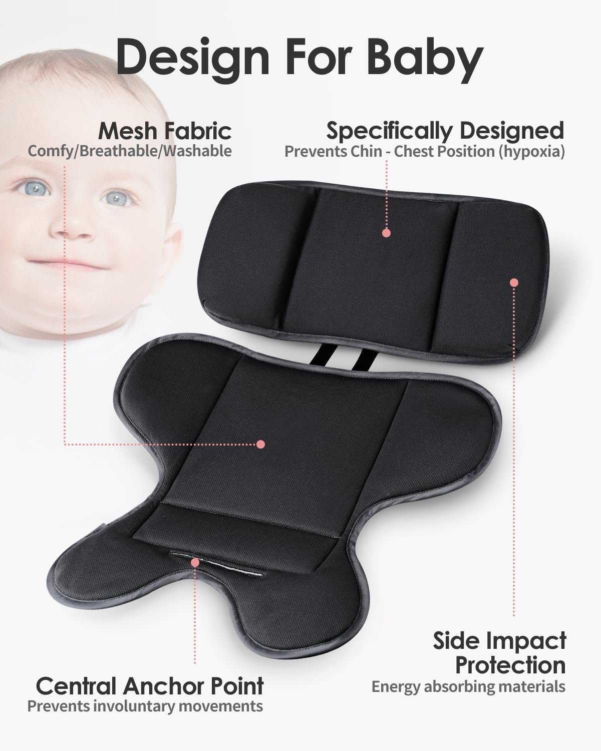 CoiiJoii insert with Chicco seats offers airflow and plush comfort.