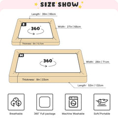 Coikll playard sheet 39x27x5 inches with elastic edge keeps cover secure.