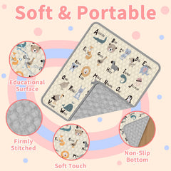 Coilace play mat non-slip backing keeps the mat secure on floors