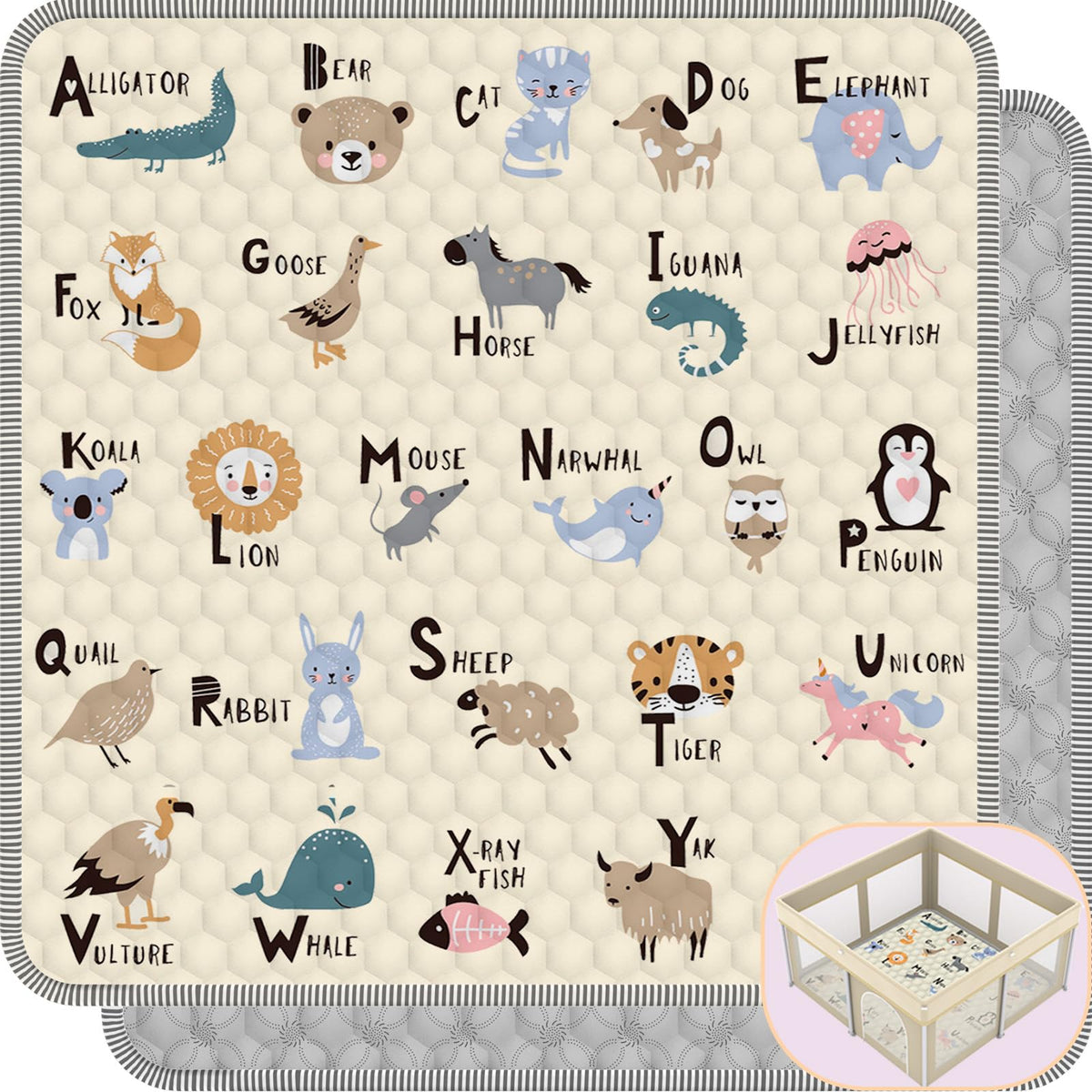 Coilace baby play mat with soft surface for crawling and tummy time.