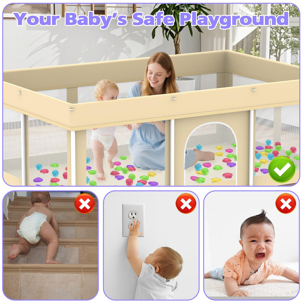 Coilace playpen for indoor and outdoor use, versatile space.
