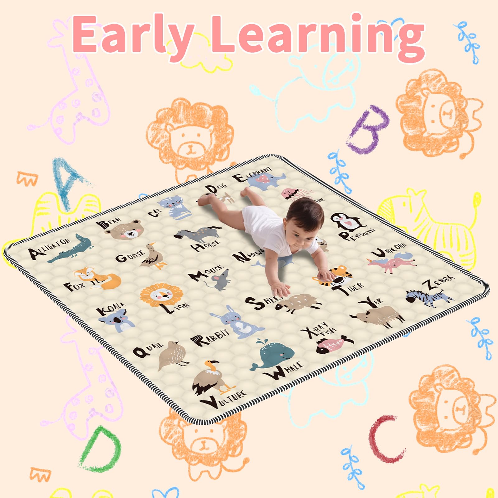 Coilace play mat is machine washable for effortless cleaning.