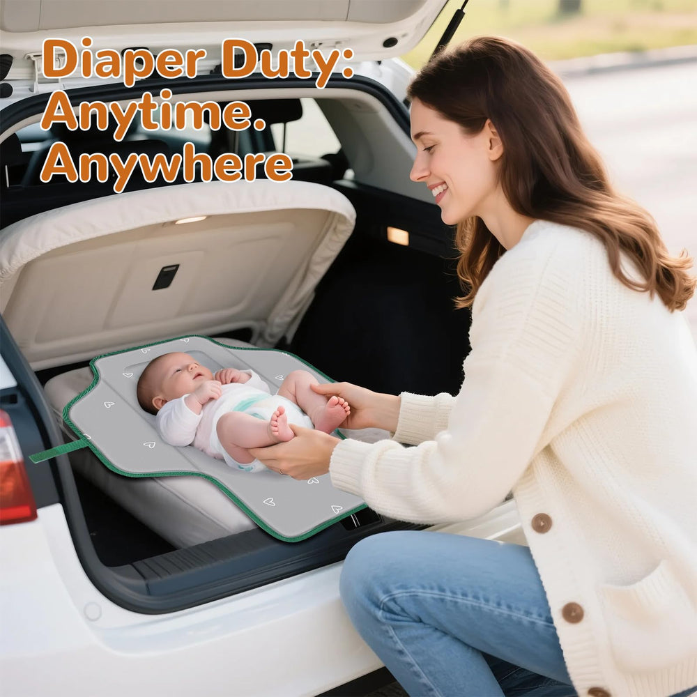 Coinarin folded design fits easily in a diaper bag for travel.