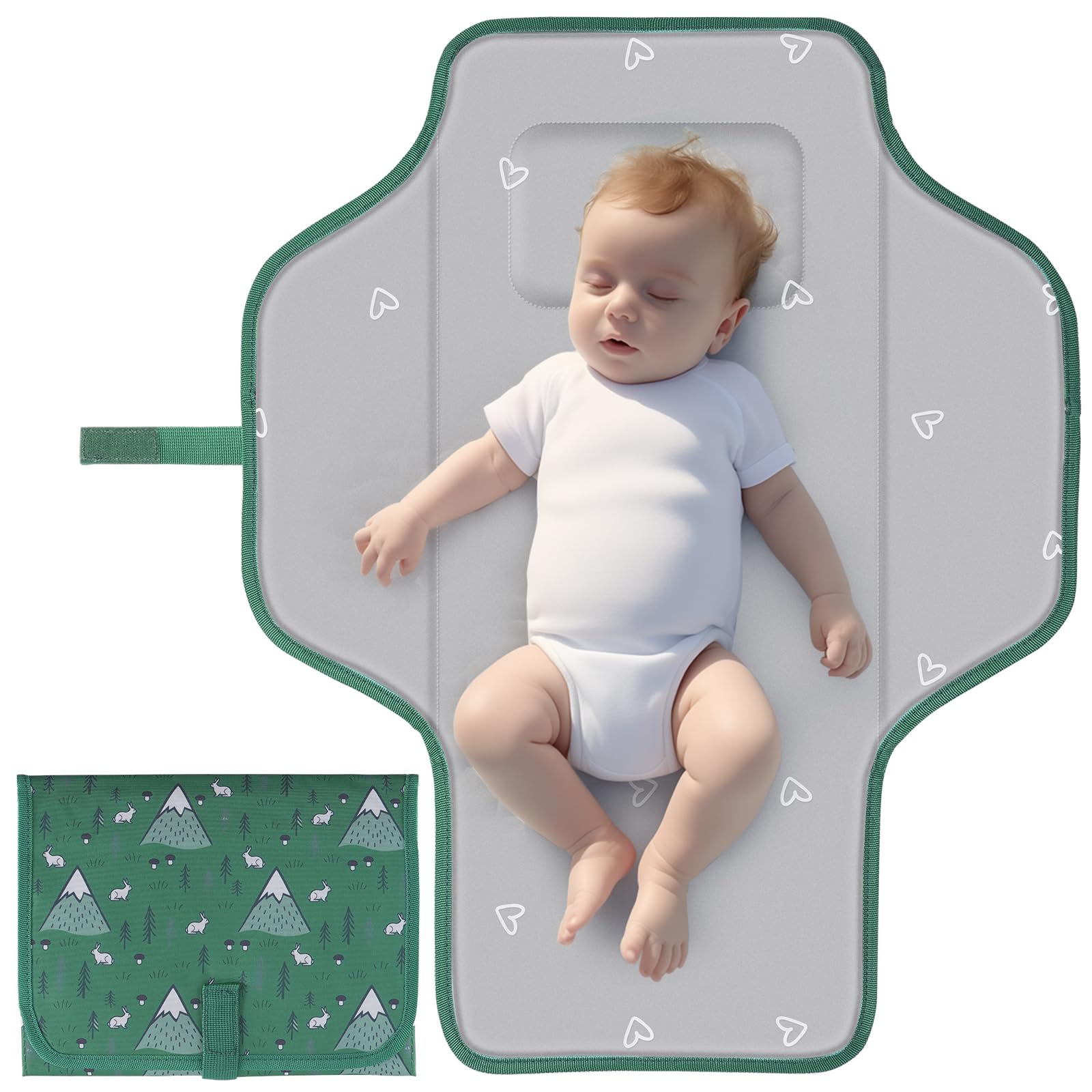 Coinarin portable changing pad in closed state for mess-free on-the-go use.