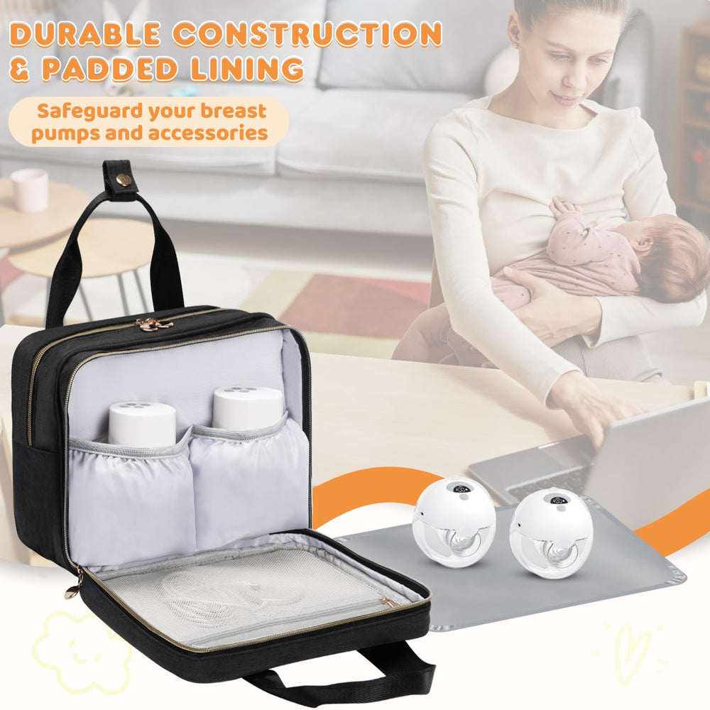Coinarin insulated travel bag with space for ice packs keeps milk cooled on trips