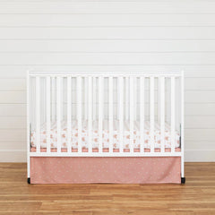 Cokouchyi boho nursery bedding set brightens the nursery atmosphere with rainbow accents.