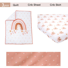Cokouchyi quilted rainbow comforter offers cozy warmth for nap time.