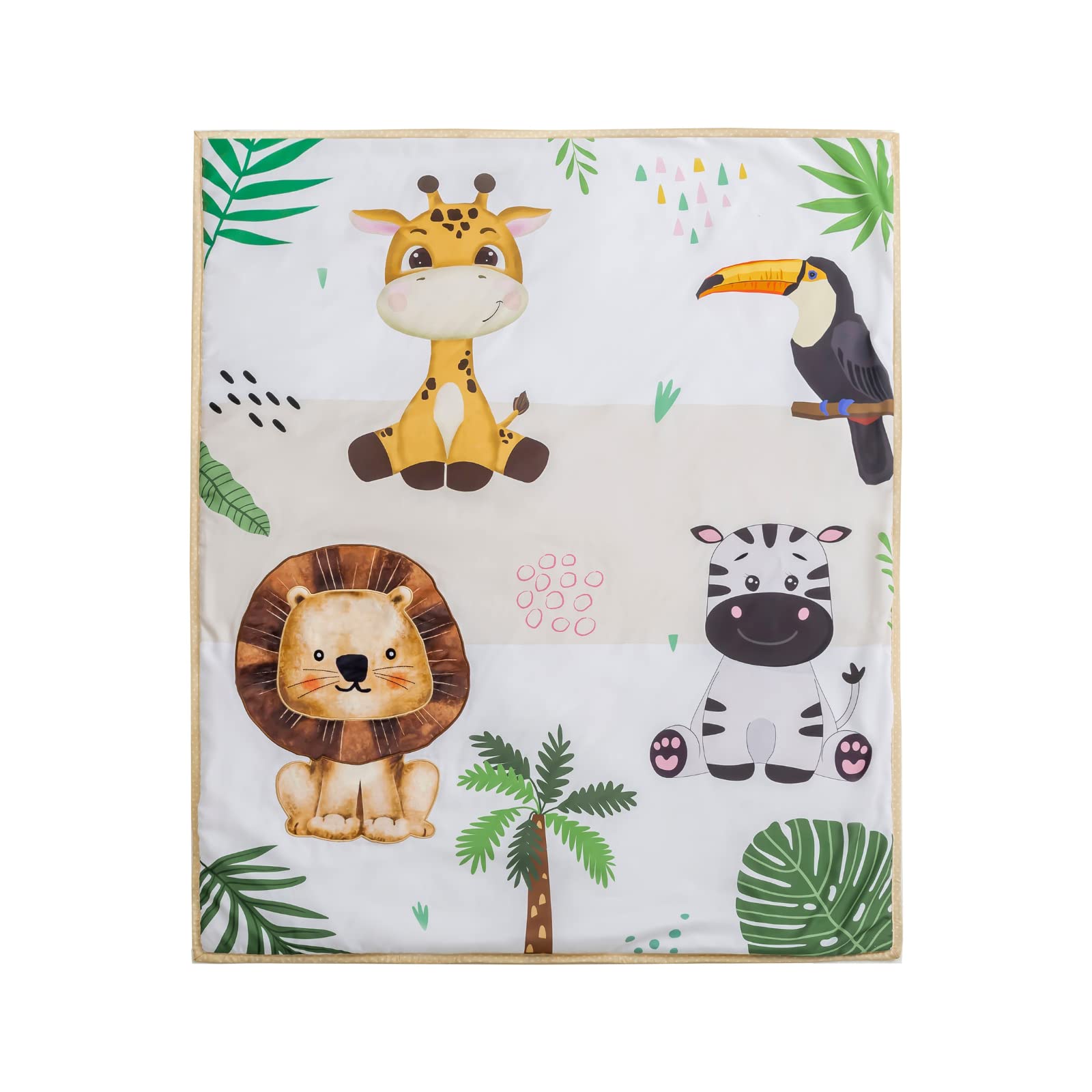 Cokouchyi Safari crib skirt with a 10-inch drop for a polished nursery look