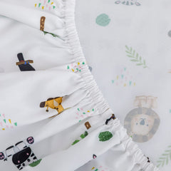 Cokouchyi Safari lion embroidery detail adding playful charm to the set