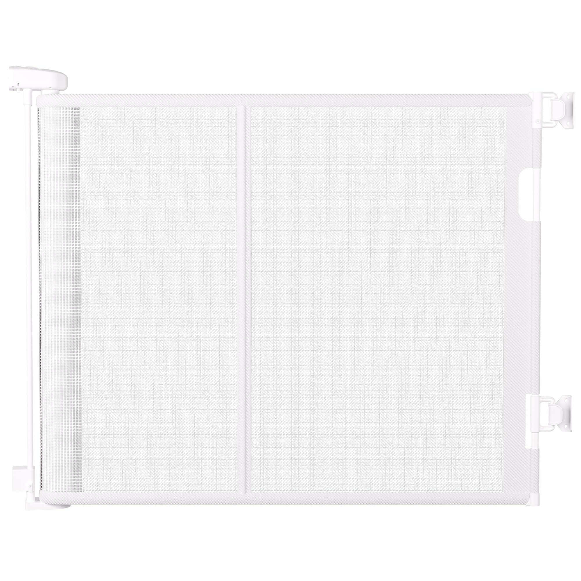 Colbabe 100-inch retractable gate extended to cover wide doorway openings for open layouts.