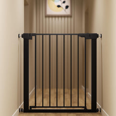 Colbabe 29-32 inch metal baby gate for stairs and doorways keeps little ones secure.