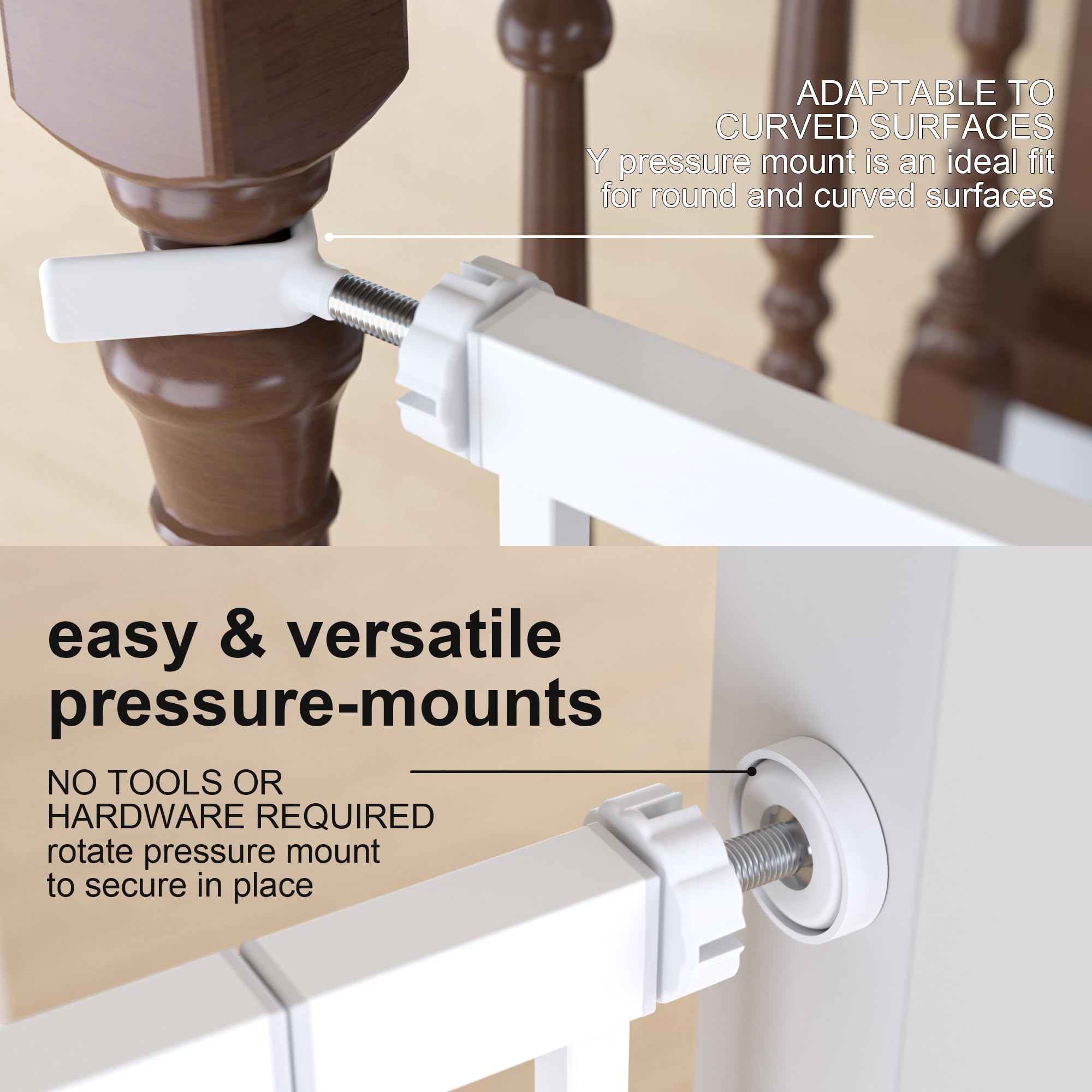 Colbabe extension pieces tailor width for custom space between 29 and 57 inches.