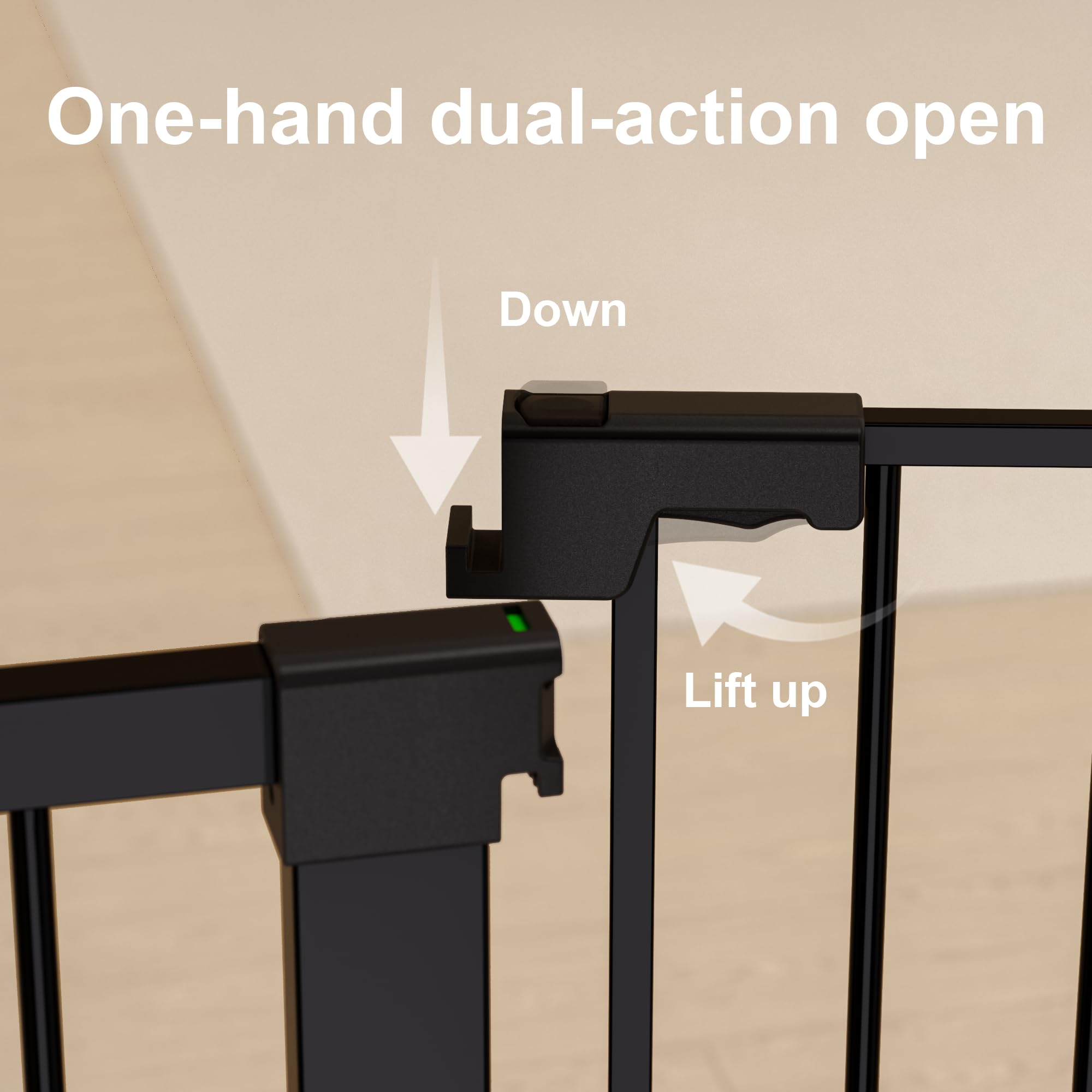 Colbabe extensions widen the gate from 29 to 57 inches
