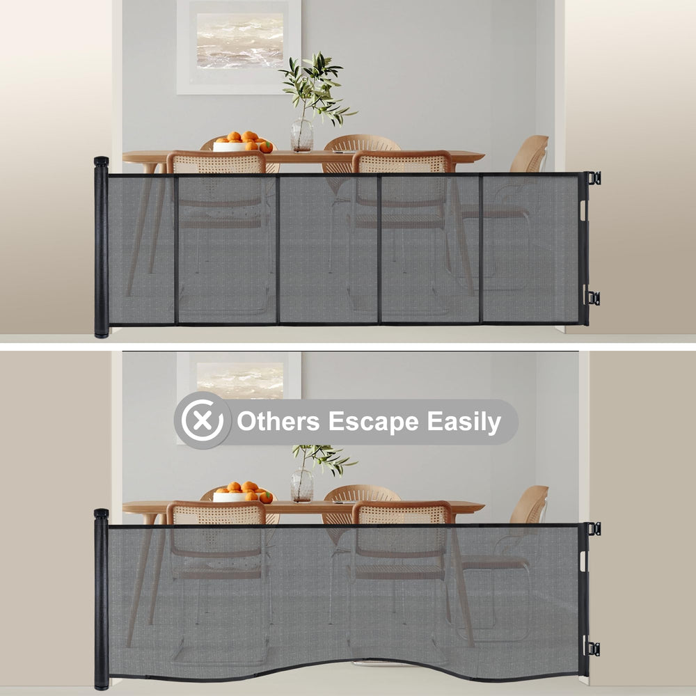 Colbabe retractable gate hardware-mounted installation included and ready.