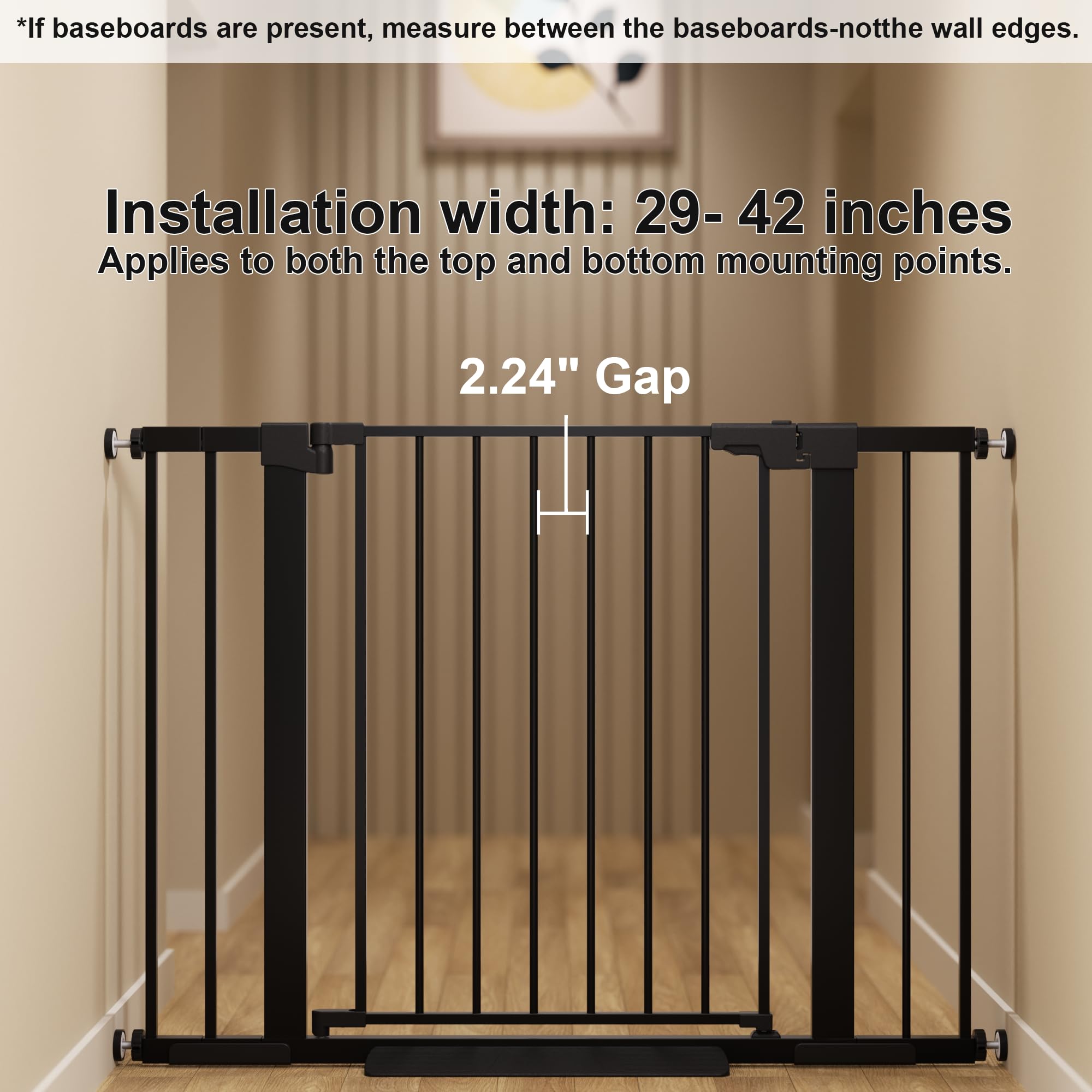 Colbabe top rail indicator shows when the gate is locked