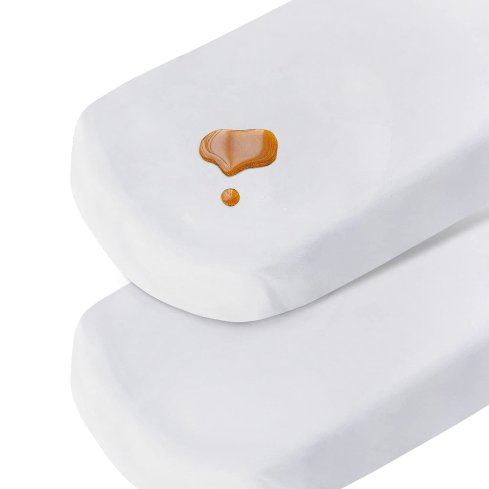 Coldwind bassinet sheets waterproof cover protects the mattress from spills.