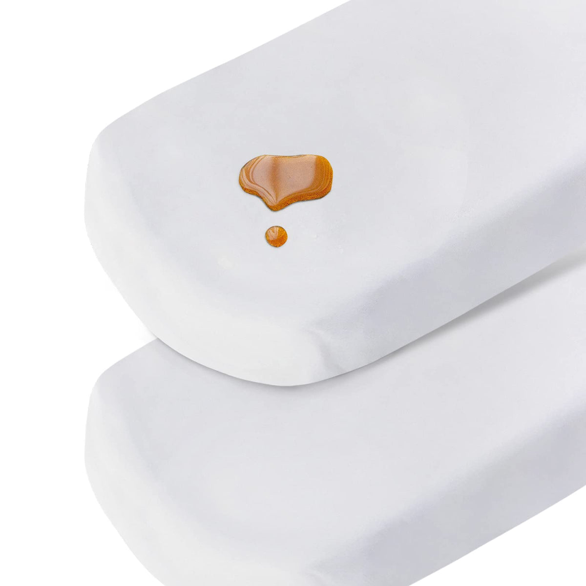 Coldwind bassinet sheets waterproof cover protects the mattress from spills.
