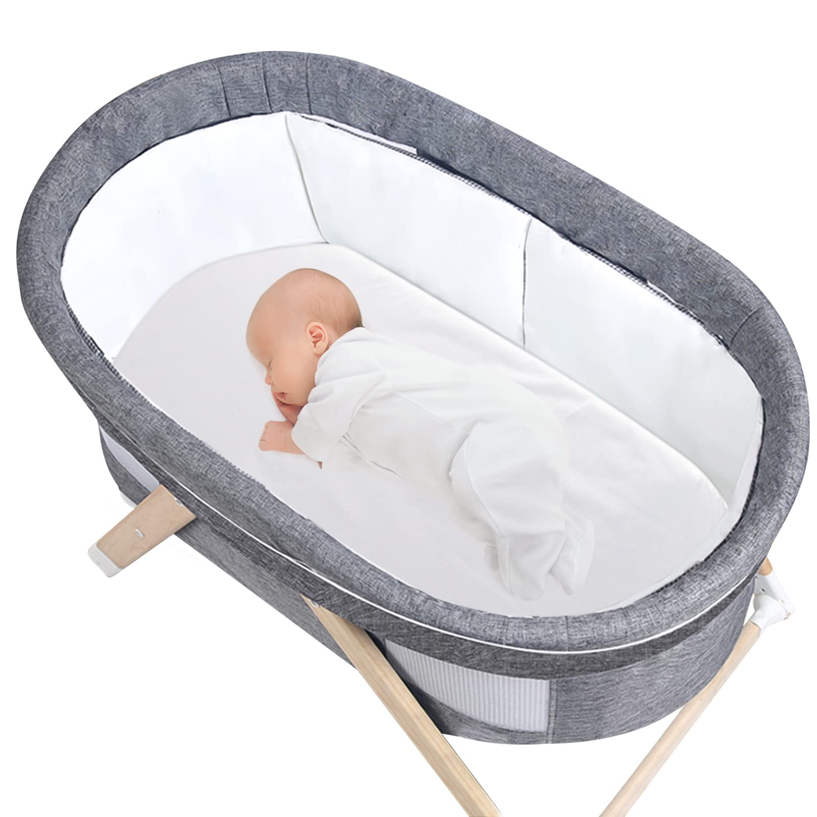 Coldwind compatible sheets fit oval, rectangular, round bassinets.