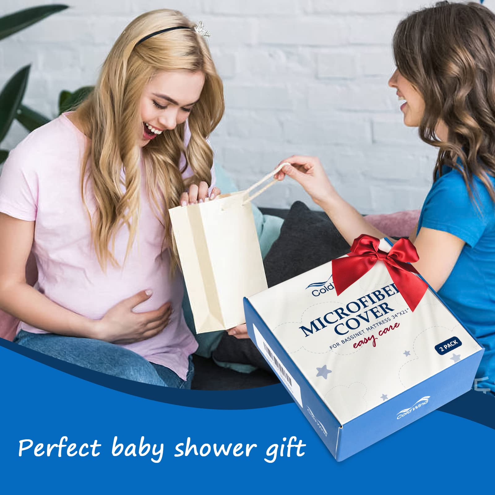 Coldwind Rainbow bassinet sheet showcases secure fit and breathable fabric.