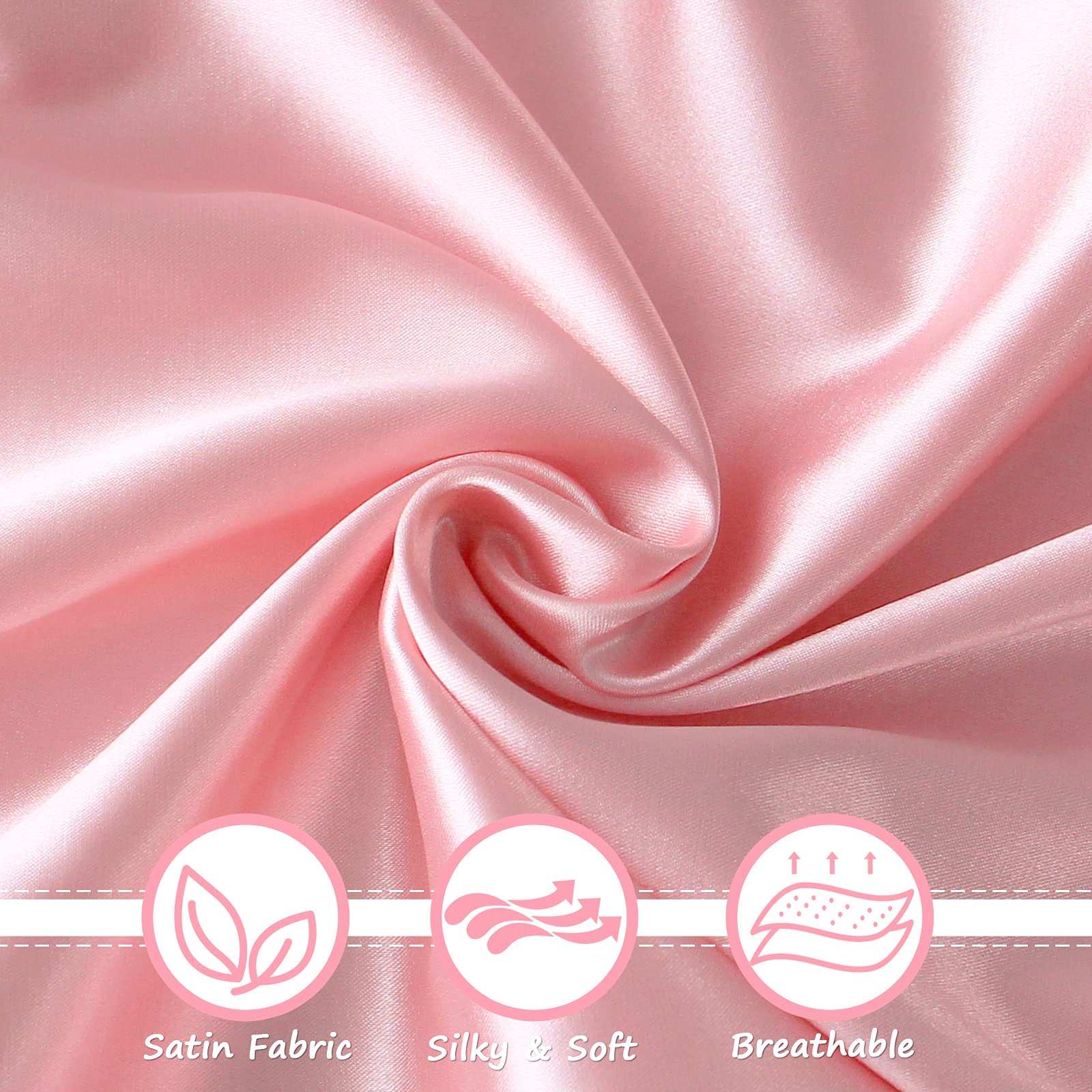 Coldwind satin bassinet sheet pink, on mattress, smooth surface for comfy sleep.