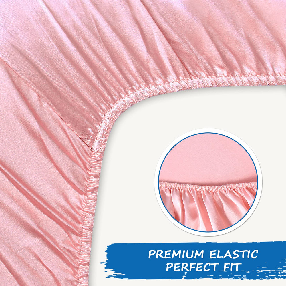 Coldwind satin crib sheet snug fit 52x28x8: securely fits standard cribs.