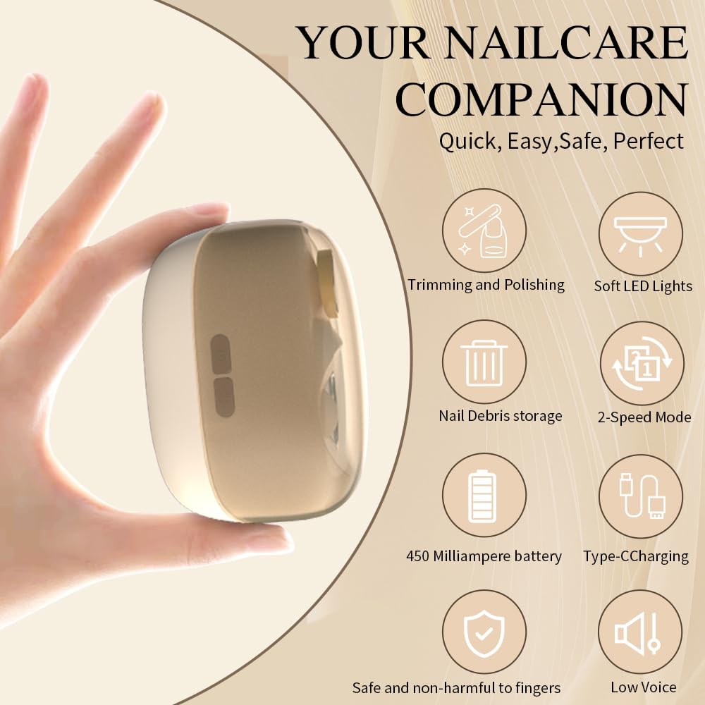 Colefoy electric nail clipper with two speeds for soft and tough nails