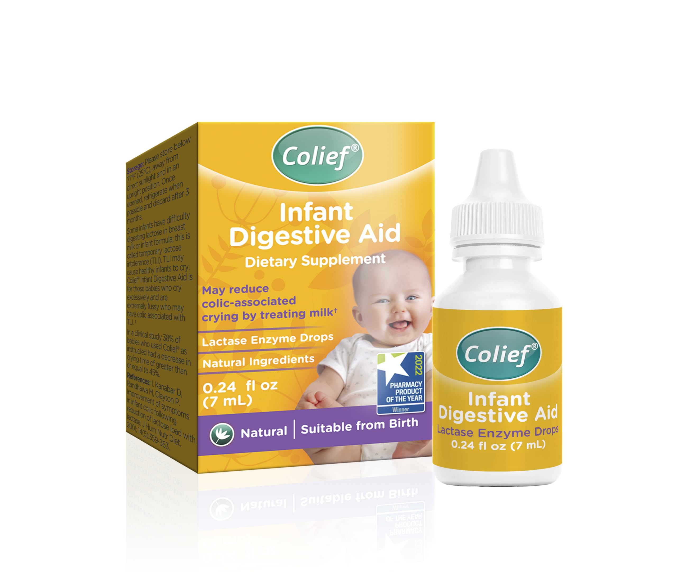 Colief bottle-front view for safe daily use.