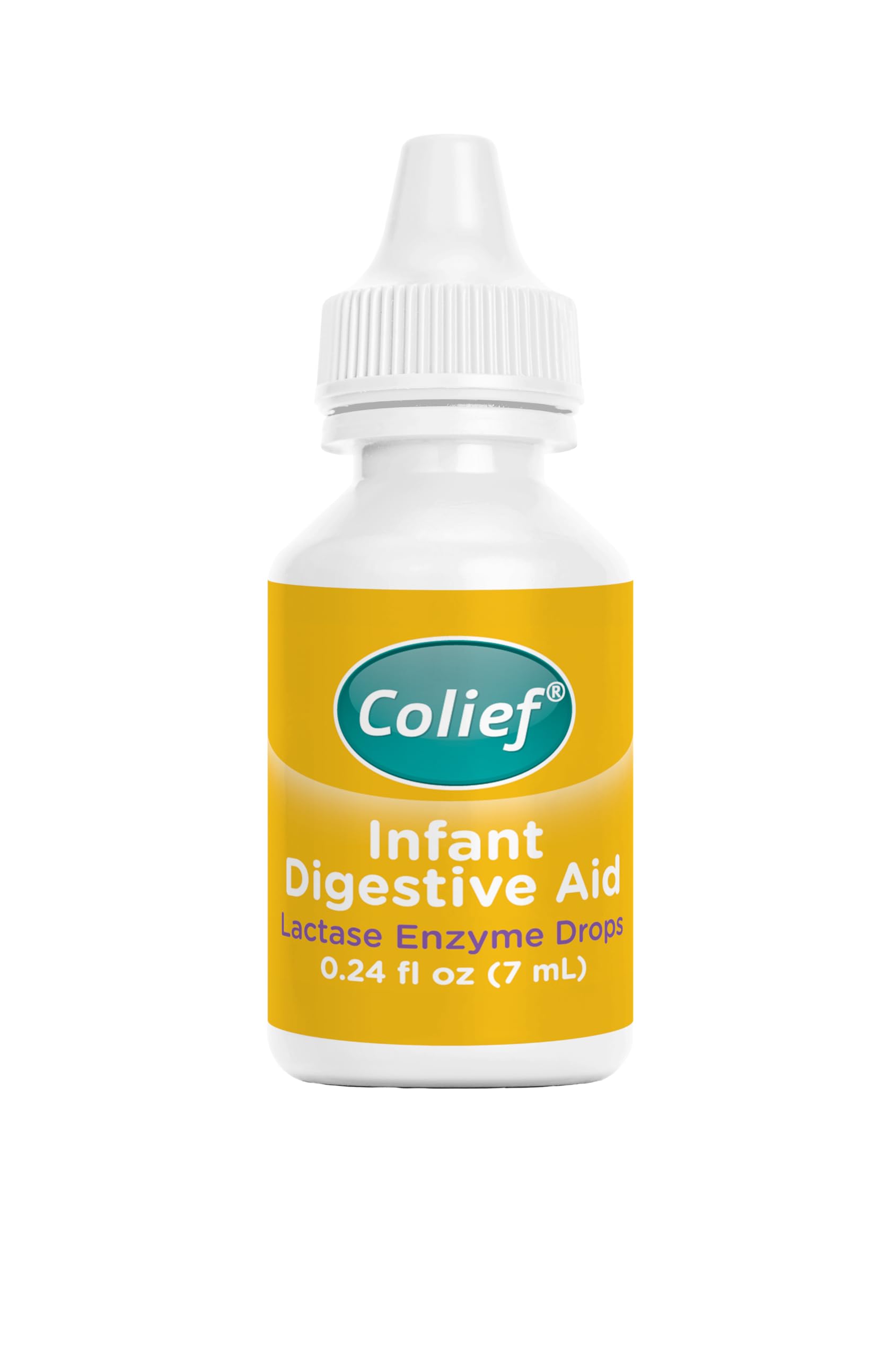 Colief dropper-application demonstrates gentle dosing for baby comfort.
