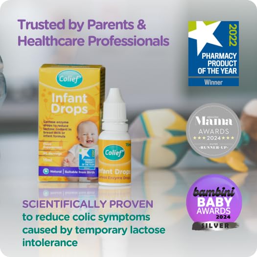 Colief Infant Drops packaging close-up for convenient daily use.