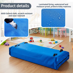 Colingmill bag sized 52.5 by 28 by 6.5 inches fits crib mattresses.