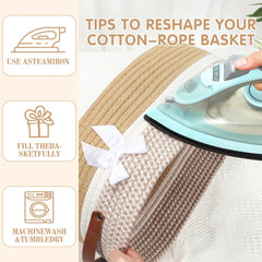 Colingmill cotton rope weave texture showcases sturdy, soft handling.