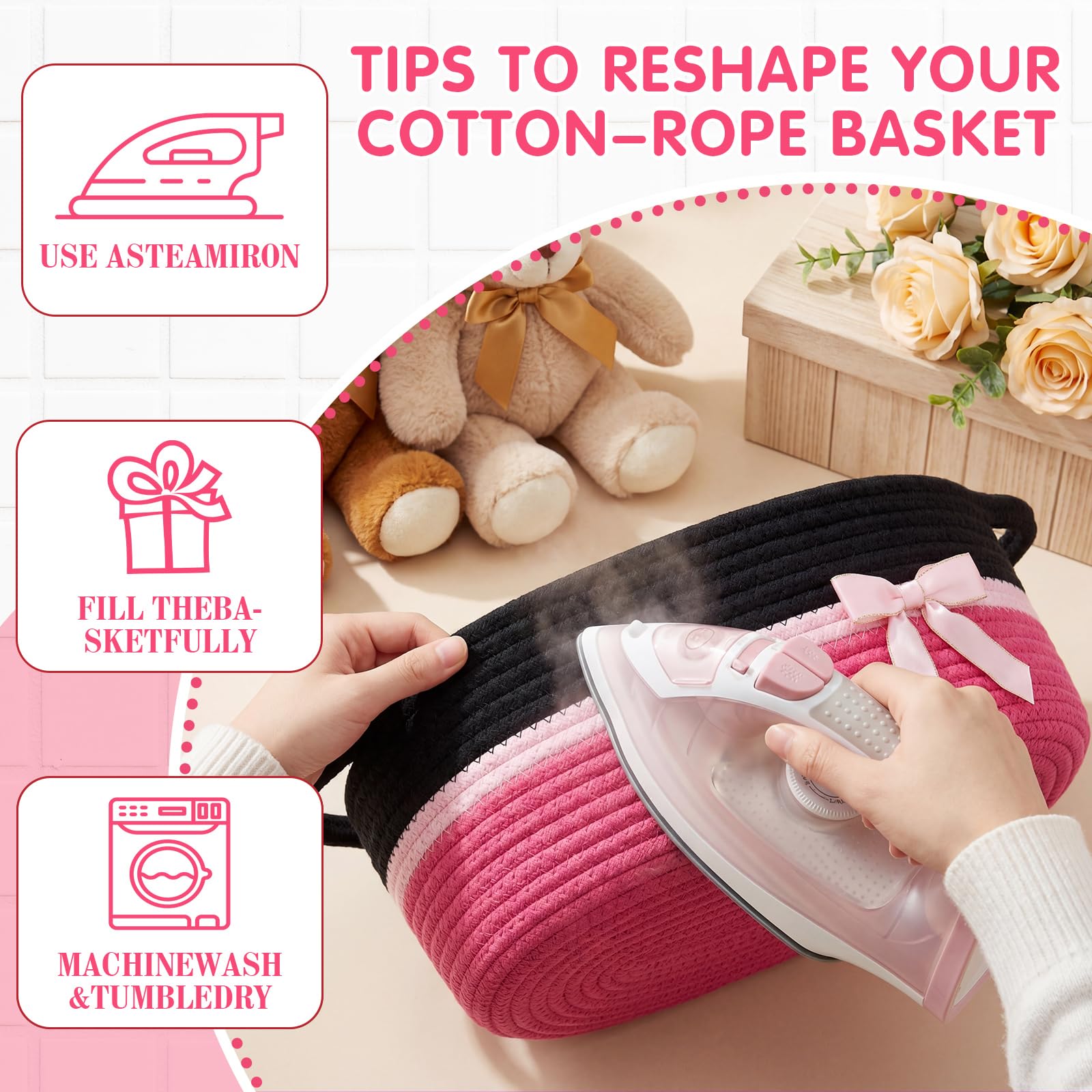 Colingmill decorative rope basket used for stylish storage in home