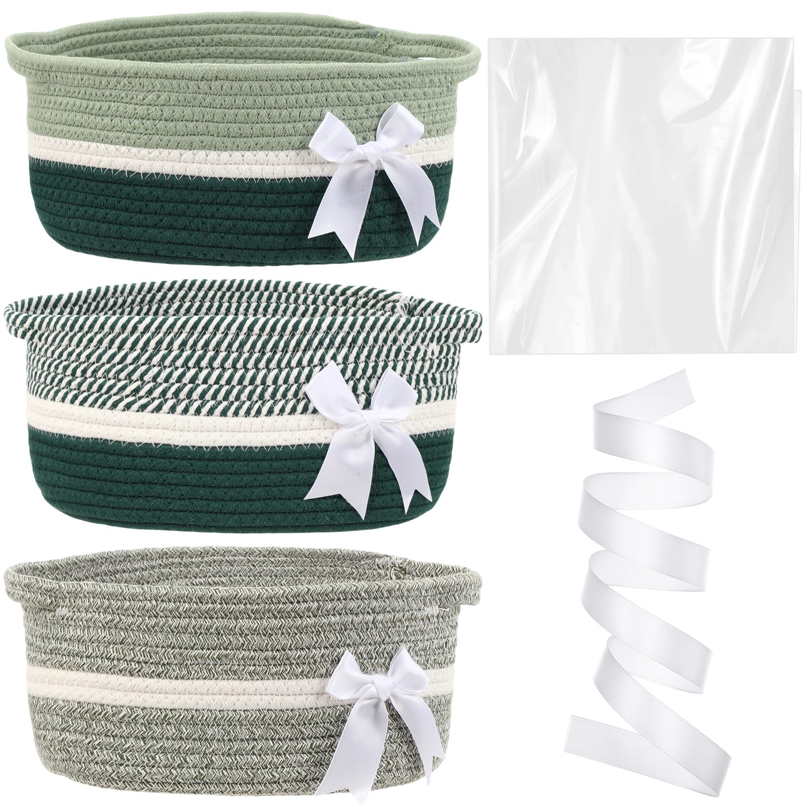 Colingmill green basket closeup highlights sturdy weave and quality finish.