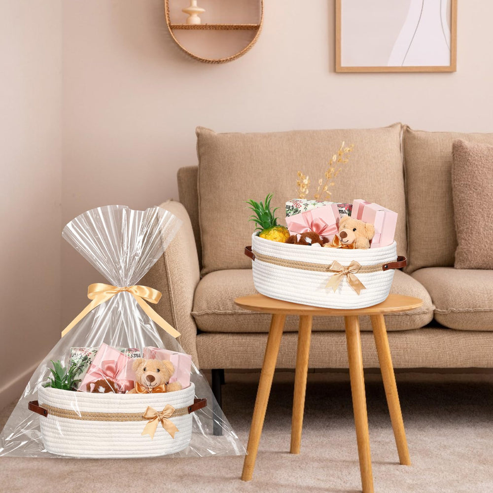Colingmill handwoven cotton rope basket feels soft, sturdy, and odorless