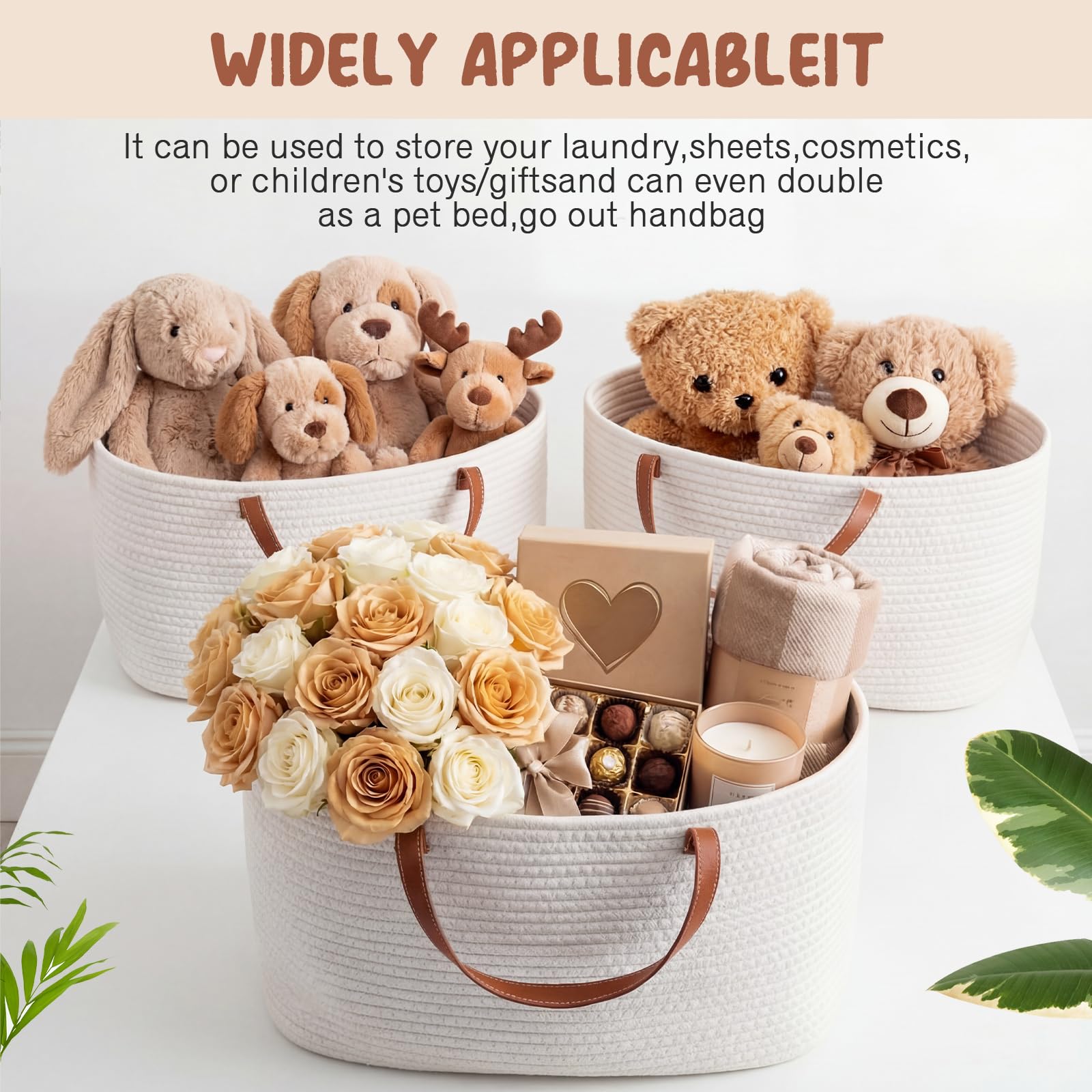 Colingmill basket storing pet toys to keep living spaces tidy.